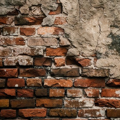 Old Peeling Brick Wall