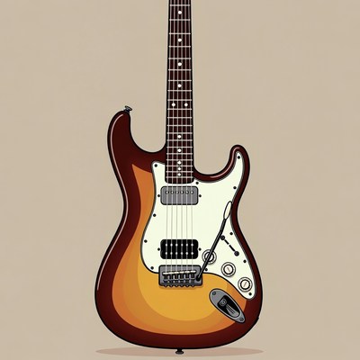 Stratocaster Electric Guitar Illustration