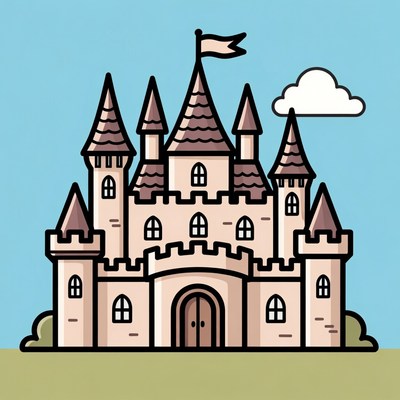 Cartoon Fairy Tale Castle