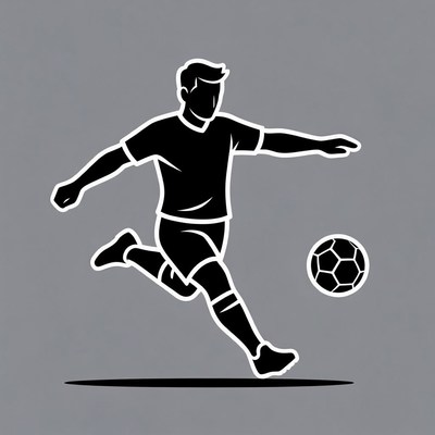 Man kicking soccer ball