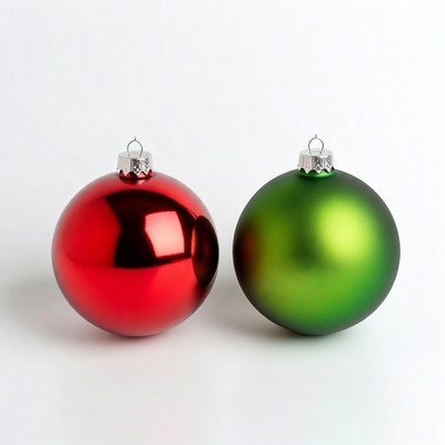 Red and Green Christmas Ornaments