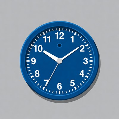 Blue Wall Clock Illustration