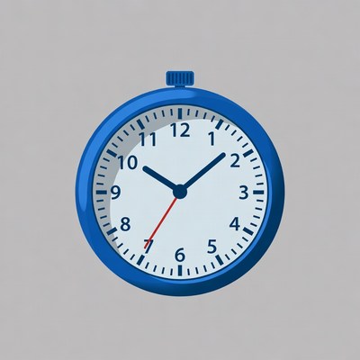 Blue Stopwatch at 12:05