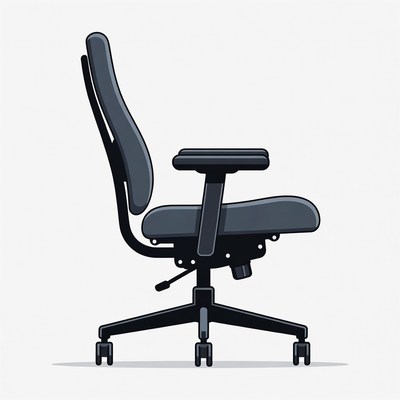 Black ergonomic office chair