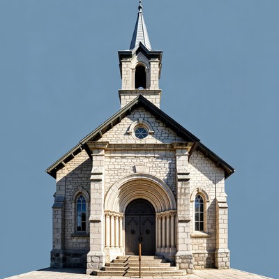 Stone Chapel with Steeple