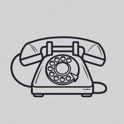 Vintage Rotary Phone Illustration