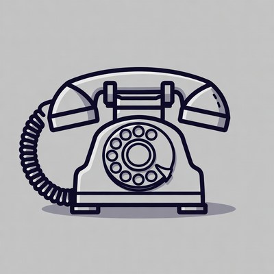Vintage Rotary Phone Illustration