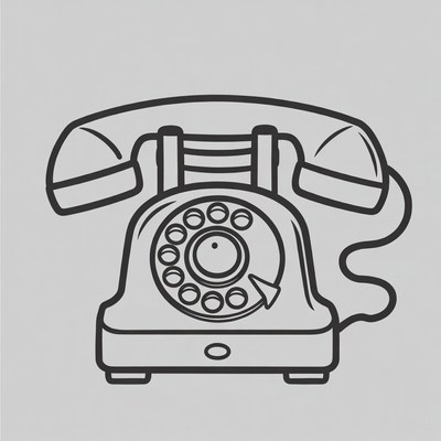 Vintage Rotary Phone Illustration