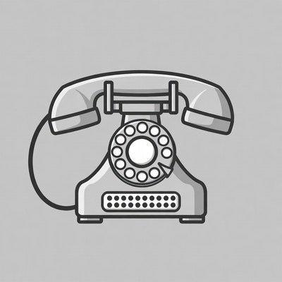 Vintage Rotary Phone Illustration