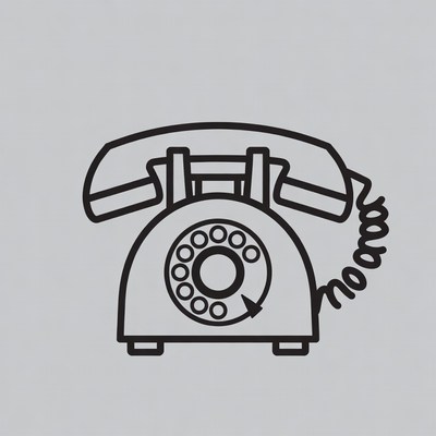 Vintage Rotary Phone Illustration