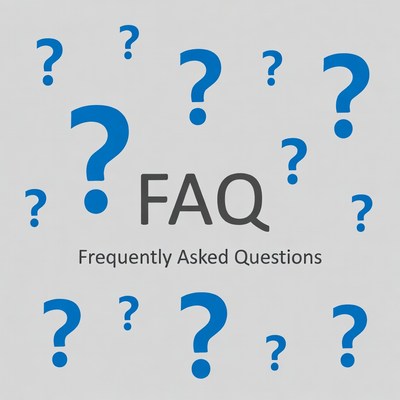 FAQ with Blue Question Marks