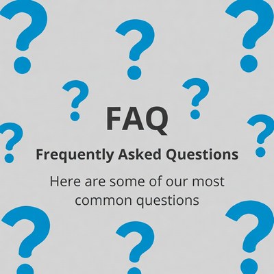 FAQ with Blue Question Marks