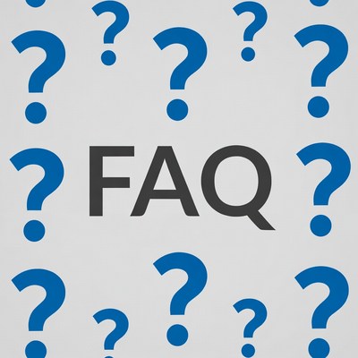 Blue FAQ Question Marks Clipart
