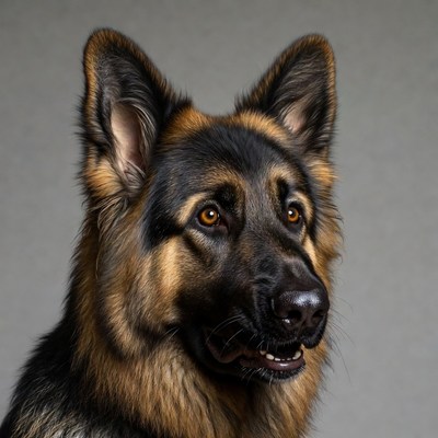 German Shepherd dog close-up