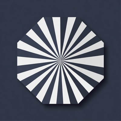 Octagon Radial White Lines