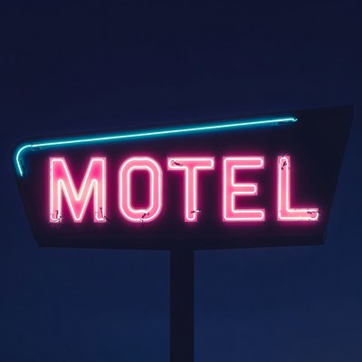 Pink Neon Motel Sign