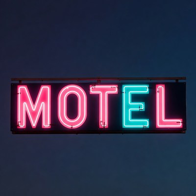 Glowing Motel Neon Sign