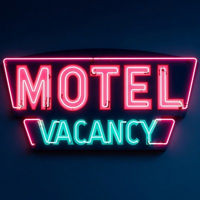 Neon Motel Vacancy Sign