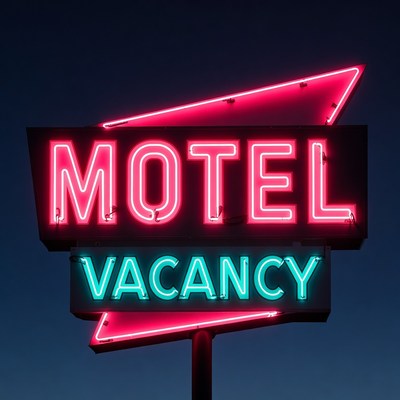 Neon Motel Vacancy Sign