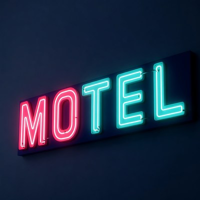 Glowing Motel Neon Sign