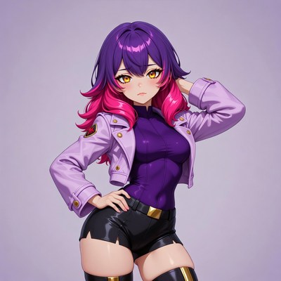 Anime girl posing confidently