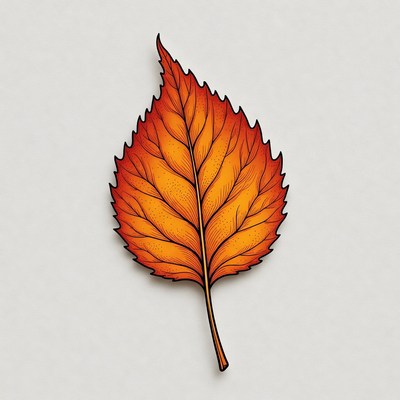Autumn Orange Maple Leaf