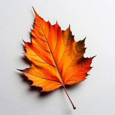 Vibrant Red Maple Leaf
