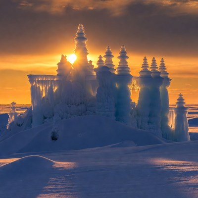 Ice Castle at Sunset