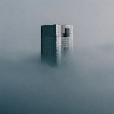 Skyscraper in Dense Fog