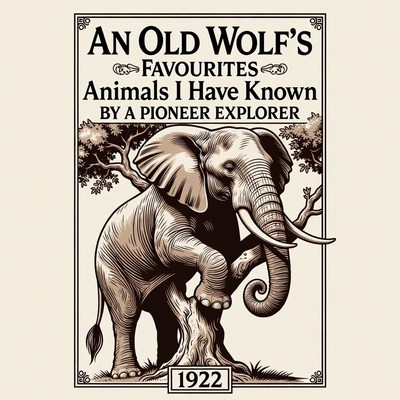 Vintage Elephant Illustration with Book Title