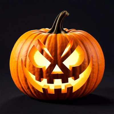 Carved Jack-o'-lantern Pumpkin