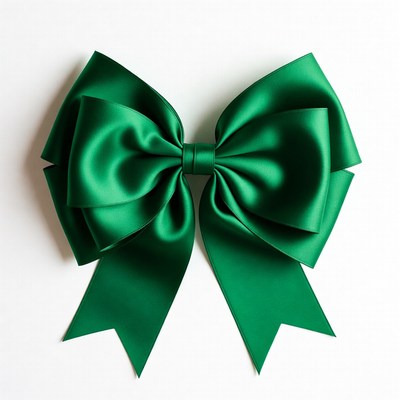 Large Green Satin Bow
