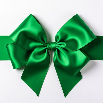 Green Satin Gift Bow