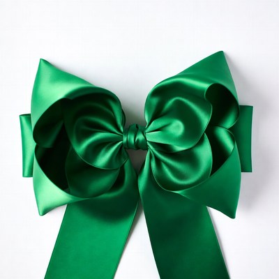 Large Green Satin Bow