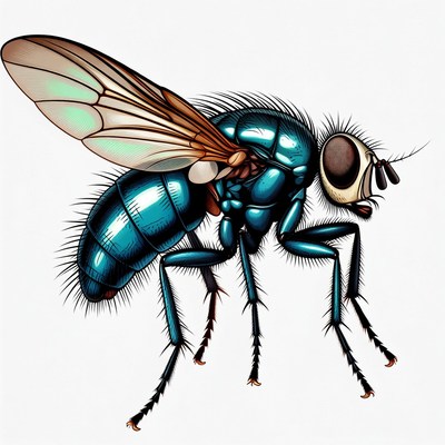 Blue Fly Illustration