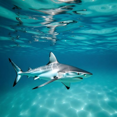 Blacktip shark swimming underwater