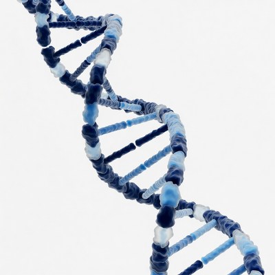 Blue DNA Double Helix