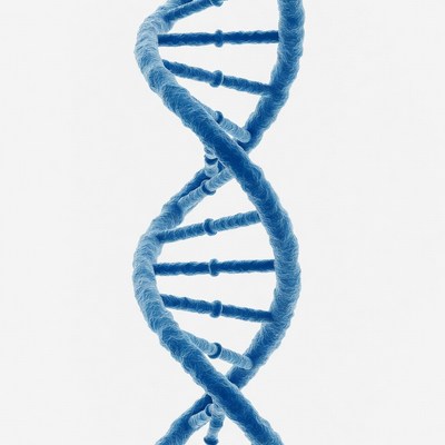Blue DNA Double Helix