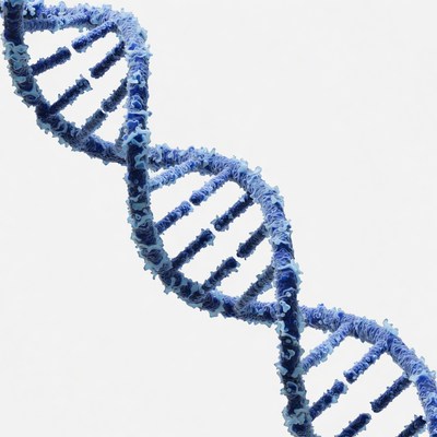 Blue DNA double helix