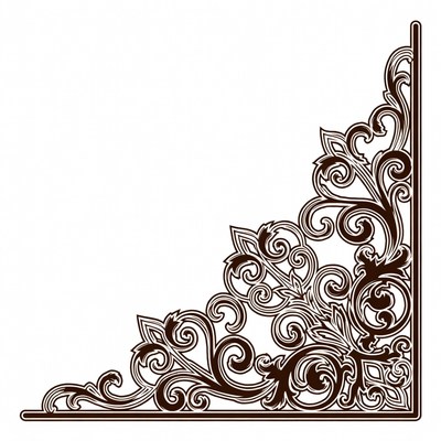 Ornate Floral Corner Border