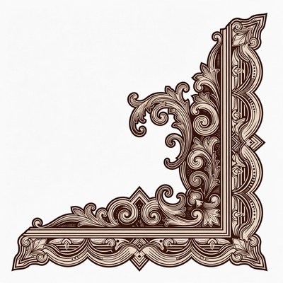 Ornate Victorian Corner Border