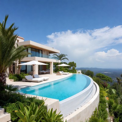 Luxury Infinity Pool Villa Overlooking Ocean