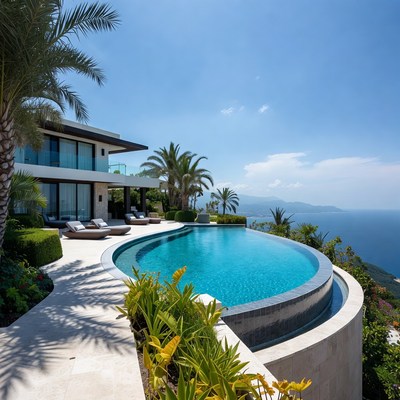 Luxury Infinity Pool Overlooking Ocean