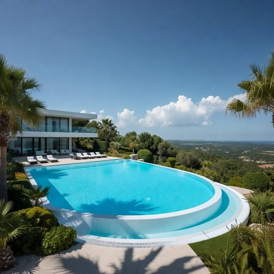 Infinity Pool Overlooking Scenic Hills