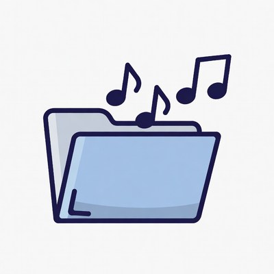 Open Folder with Music Notes