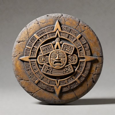 Aztec Sun Stone Carving