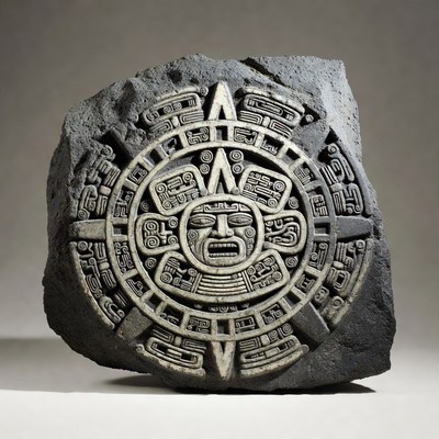 Aztec Sun Stone Carving