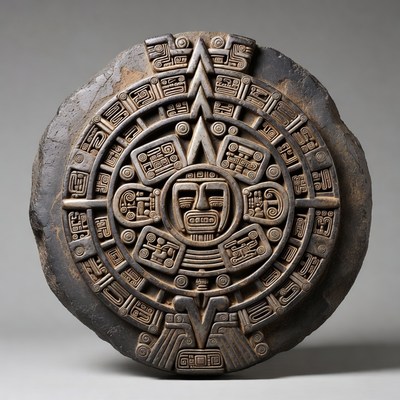 Aztec Calendar Stone Carving
