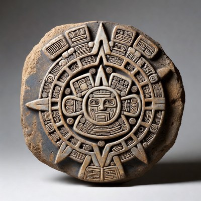 Aztec Sun Stone Carving