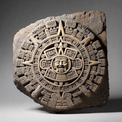 Aztec Sun Stone Carving